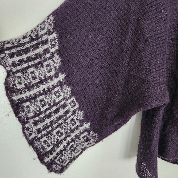 WOODEN SHIPS Women's Sweater Medium Mohair Aztec Paola Buendia Embroidered - Picture 5 of 9